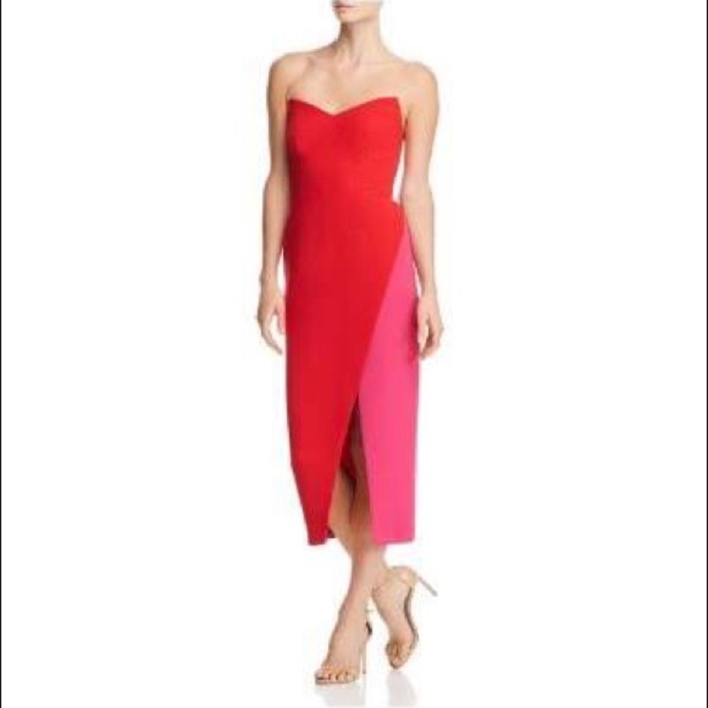 Jill Stuart Colorblock  Dress Pink and Red NWT